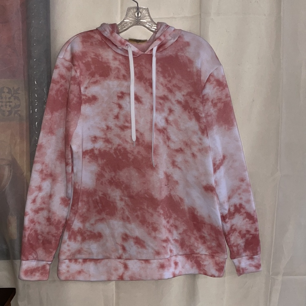 Bobbie Brooks Size Medium Ladies Tie Dye Sweatshirt with Hoodie Lounge Woman’s